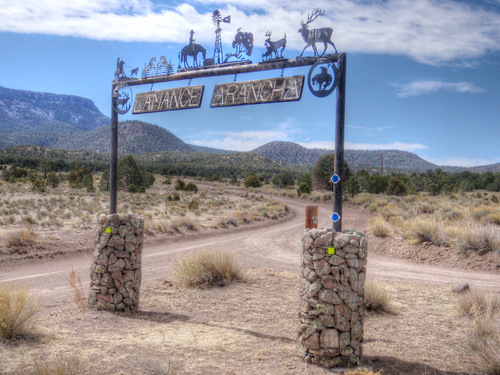 Front side to the Lamance Ranch Gateway.